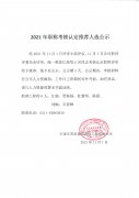 2021年職稱考試認定推薦人選公示